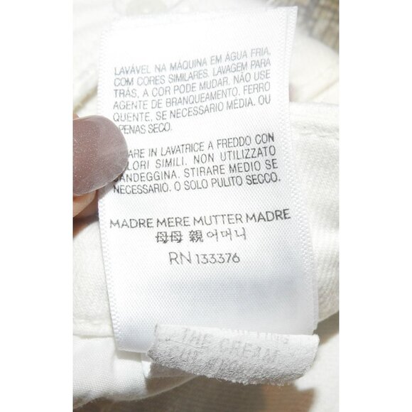 MOTHER Jeans The Looker Ankle Fray White Stretch Denim Women 31 - Picture 6 of 13